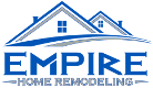 Empire Home Remodeling's logo with a blue rooftop above its name.