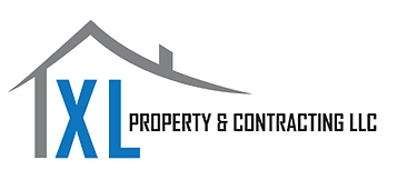 XL Property & Contracting LLC's logo with a large blue "XL" and a gray house outlining it.